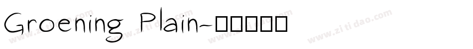 Groening Plain字体转换